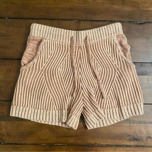 Promesa Feeling Right Two-Tone Rib-Knit Sweater Shorts High waist